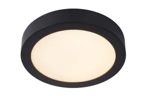 Plafonnière Badkamer - BRICE-LED Plafonnière Badkamer Ø 24 cm LED Dimb. 1x15W 3000K IP44  - Zwart